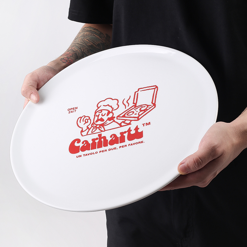  белые тарелка для пиццы Carhartt WIP Bene Pizza Plate I028073-white - цена, описание, фото 1